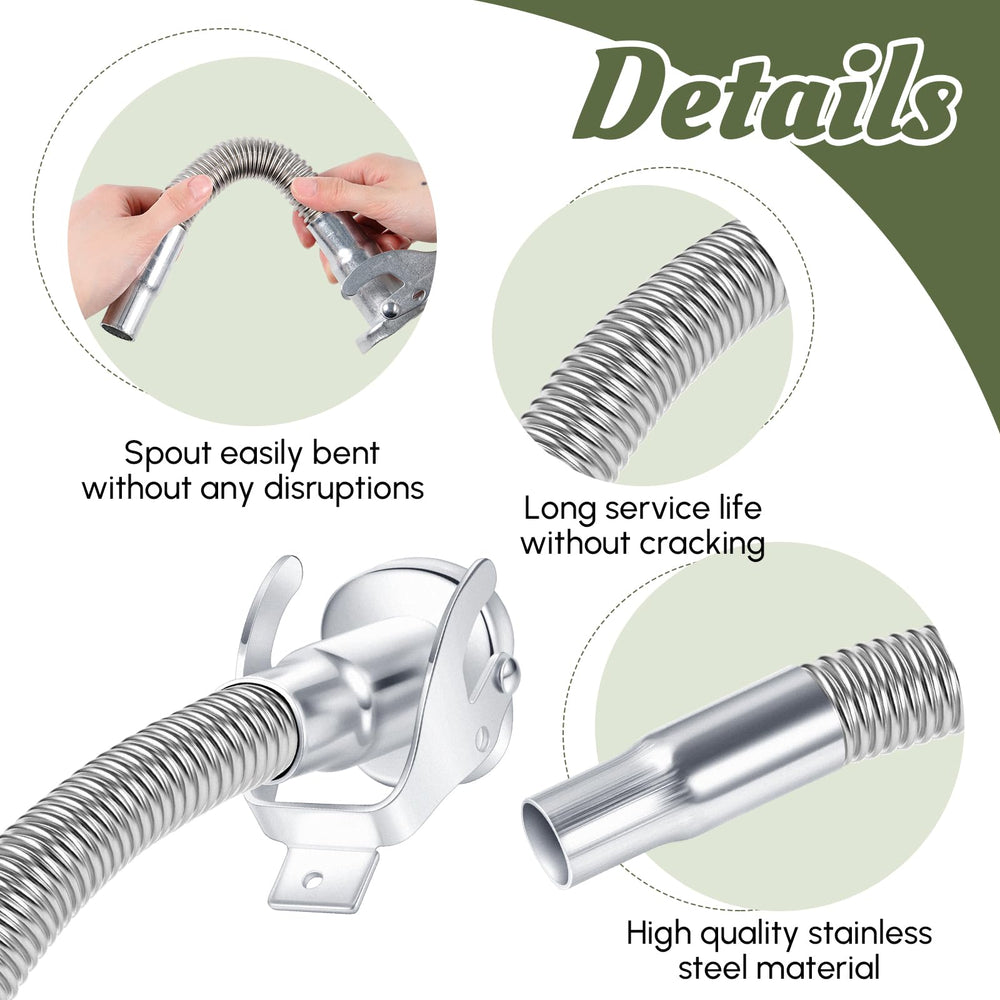 BBTO stainless steel jerry can spout design emphasizes durability and corrosion resistance.