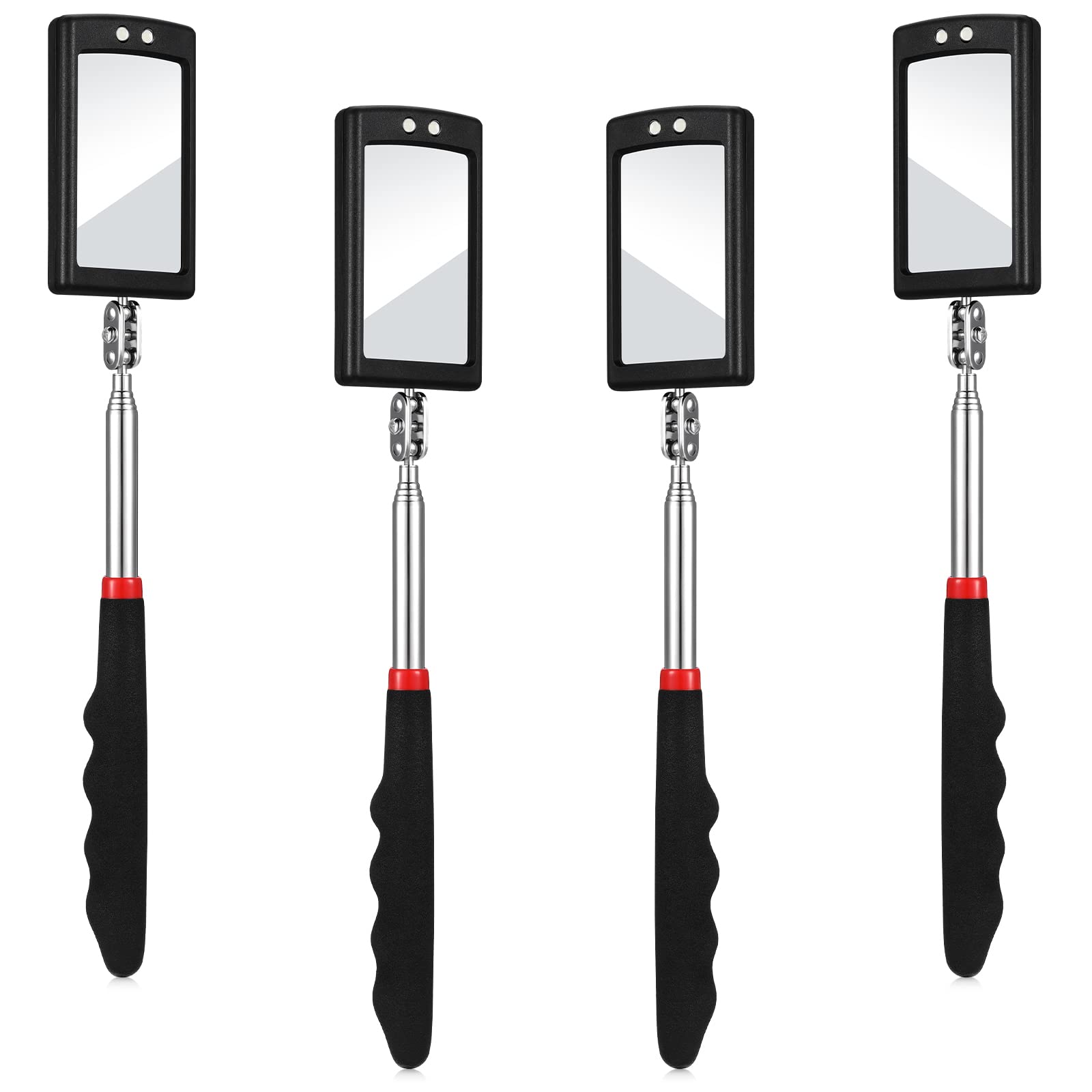 BBTO telescoping inspection mirror with LED lighting for hard-to-see areas