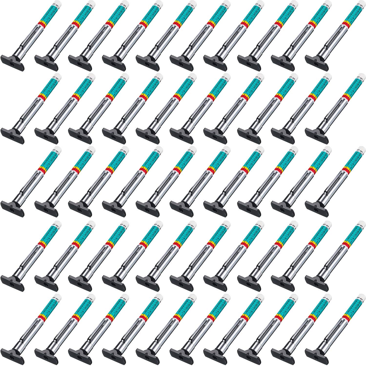 BBTO tyre tread depth gauge in a compact 50-pack set for quick roadside checks.