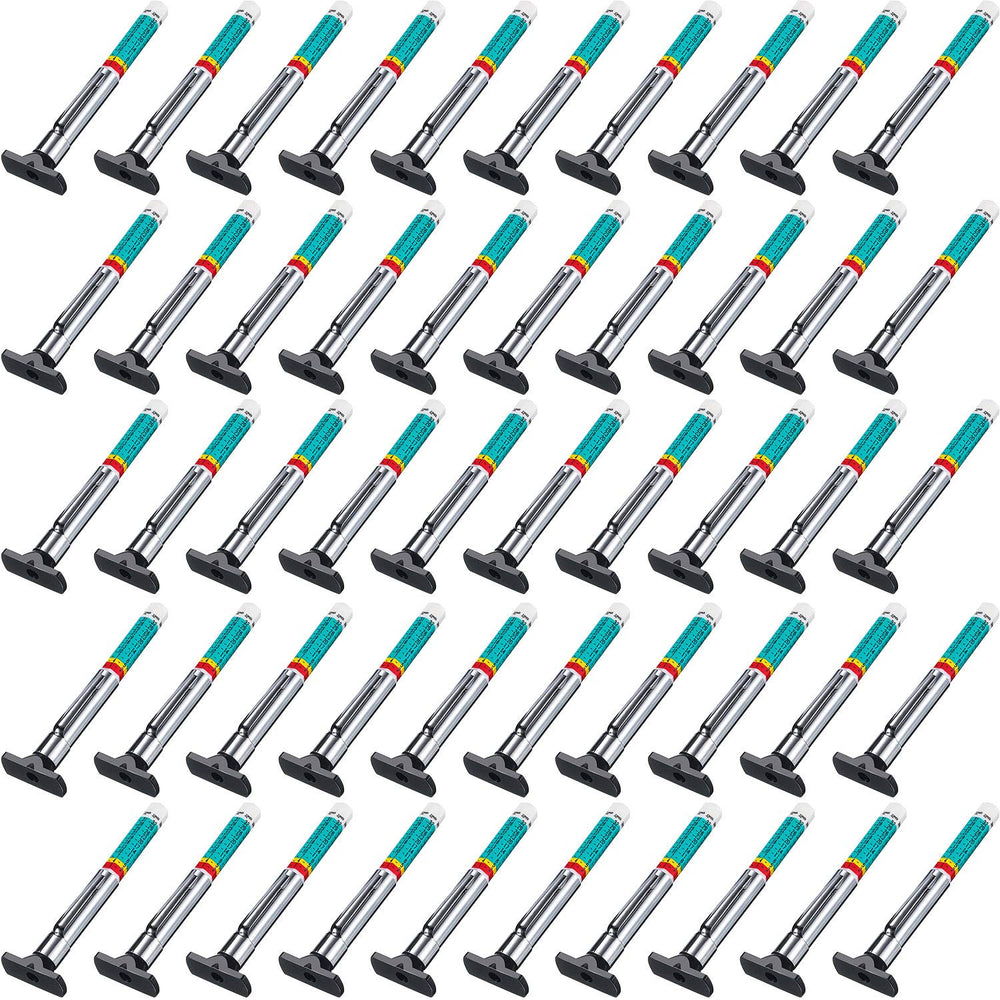 BBTO tyre tread depth gauge in a compact 50-pack set for quick roadside checks.