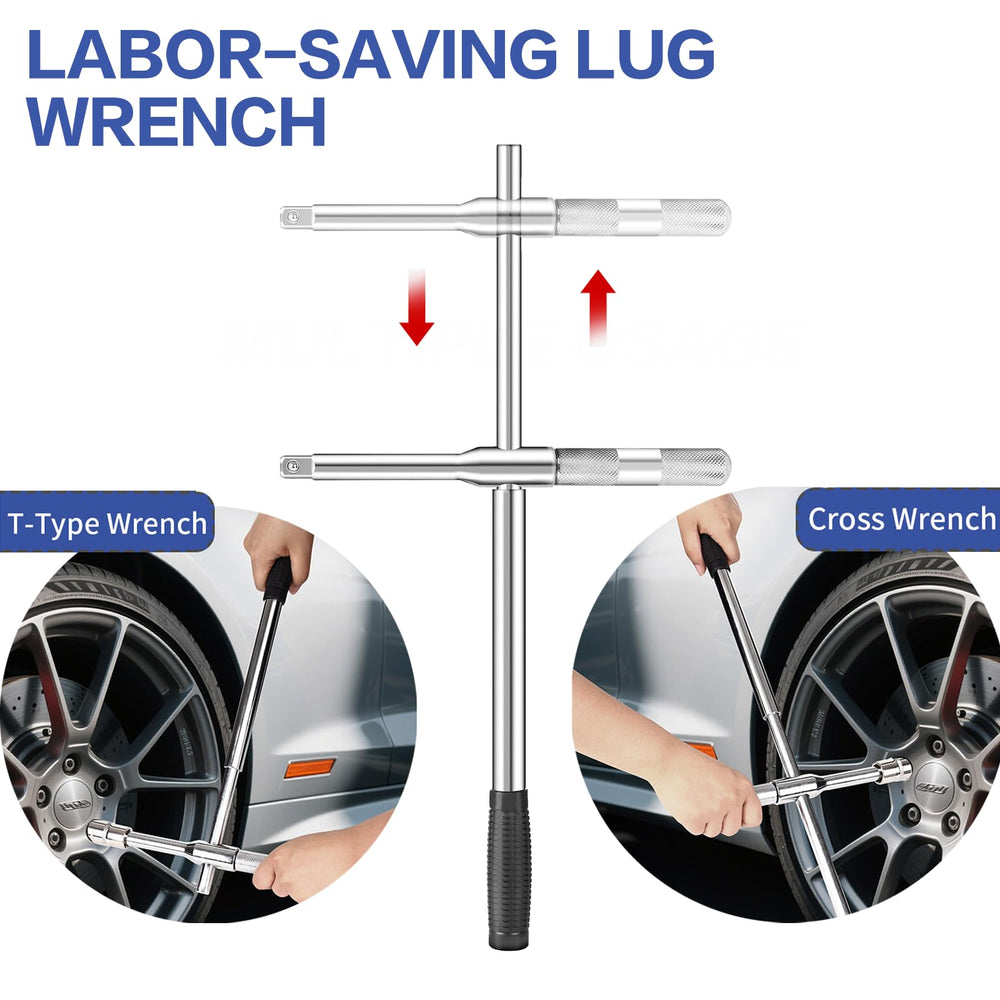 BCJCLTS 1/2-inch drive head supports standard sockets for various cars