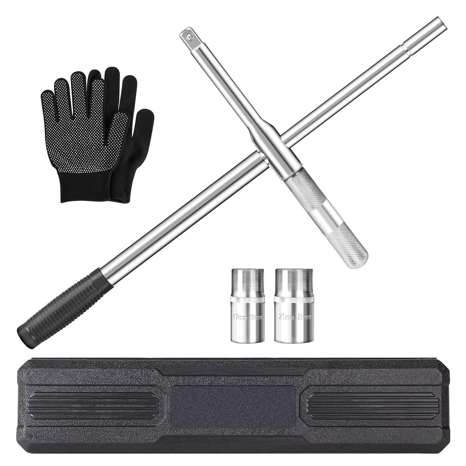 BCJCLTS lug wrench 4-way tire iron for versatile wheel nut removal on the go