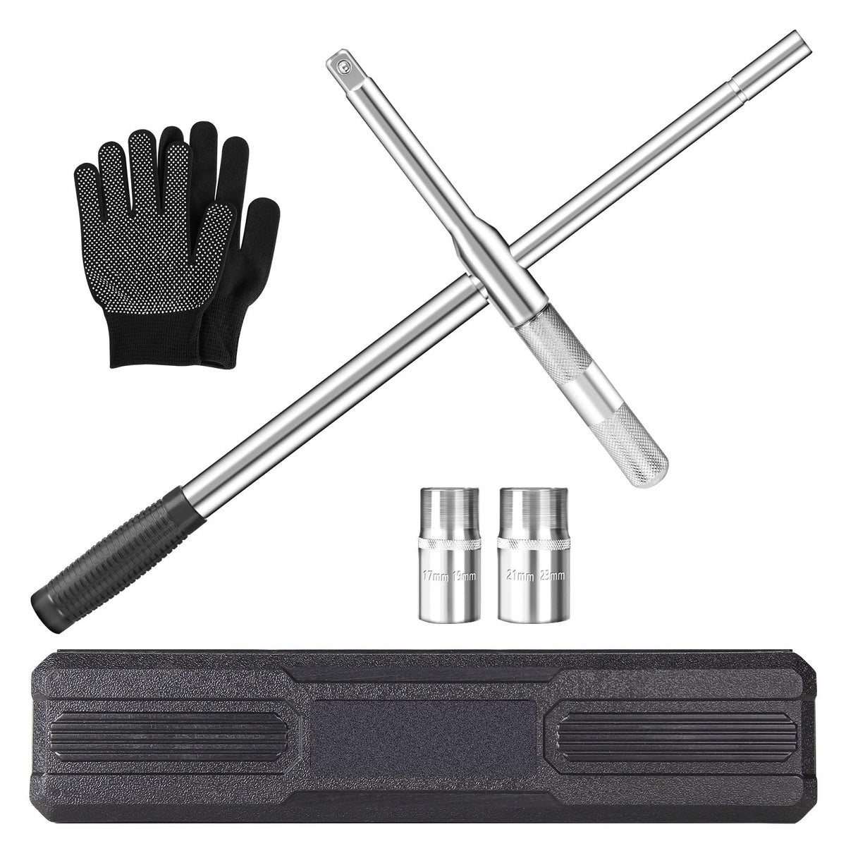 BCJCLTS lug wrench 4-way tire iron for versatile wheel nut removal on the go