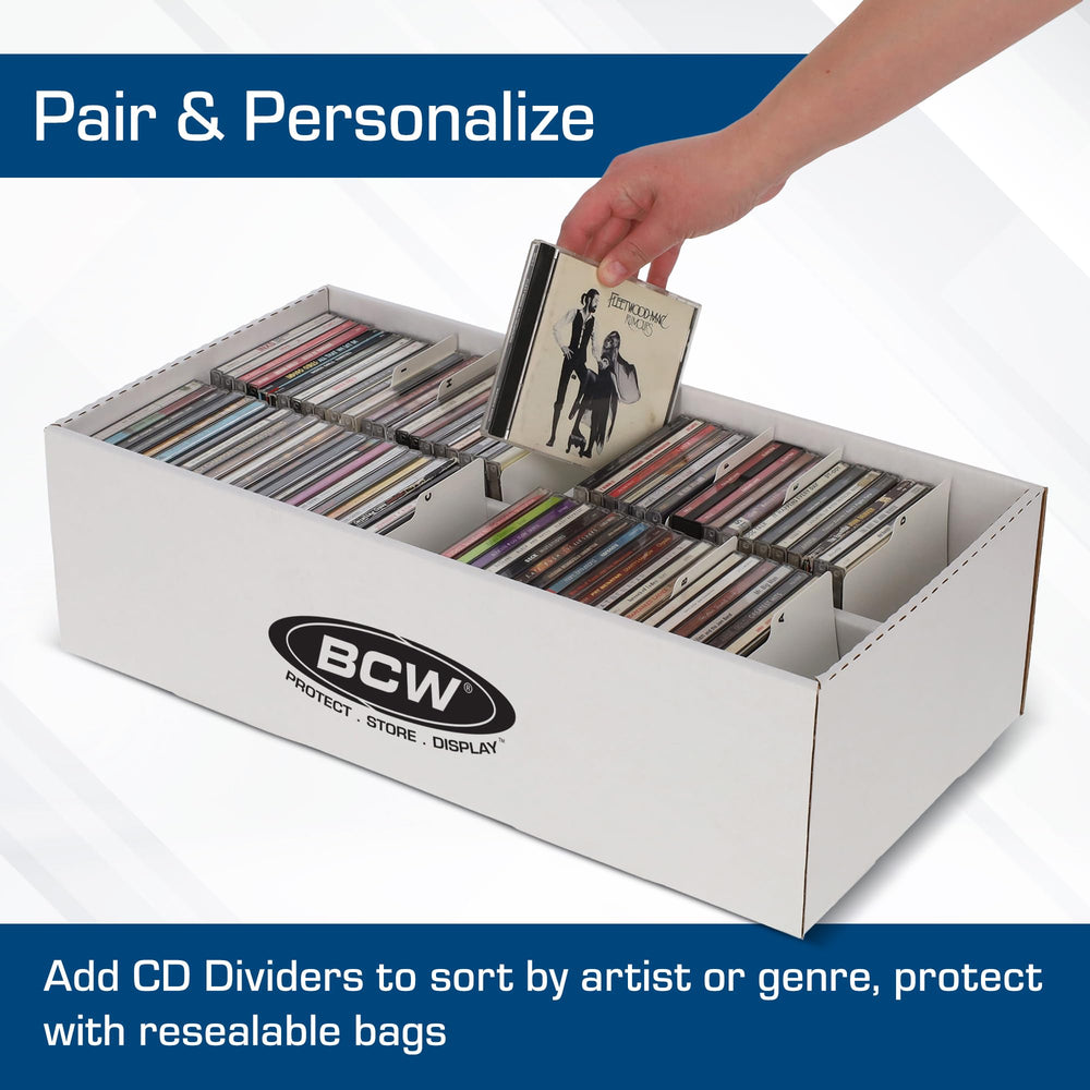 BCW compact bin design—home and retail-friendly, easy to stack and move.