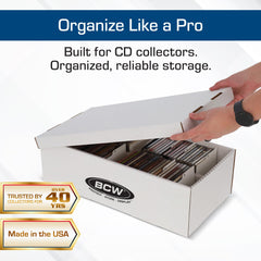 BCW four-compartment organizer—inside view for easy sorting in home or shop displays.