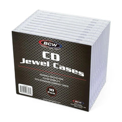 BCW clear CD jewel case front view protecting artwork with crystal clarity