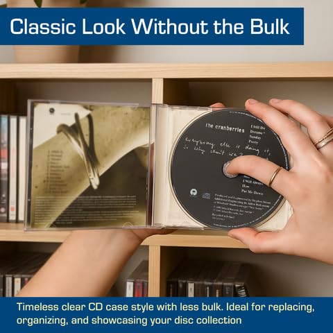 BCW standard single-disc case fits most CDs with a slim shelf-friendly profile
