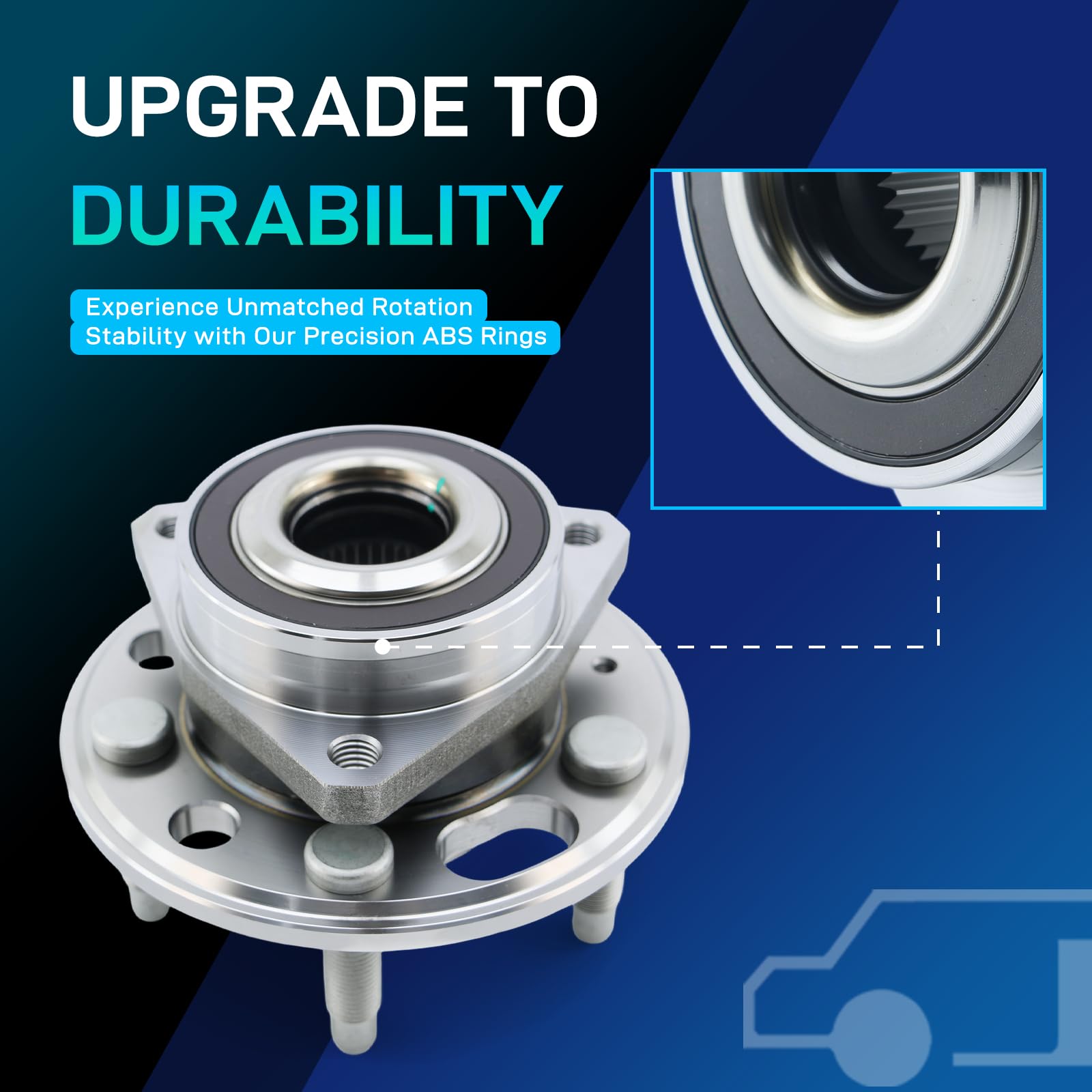 BDELI 513288 wheel bearing module, rigid construction for long-term ABS operation.