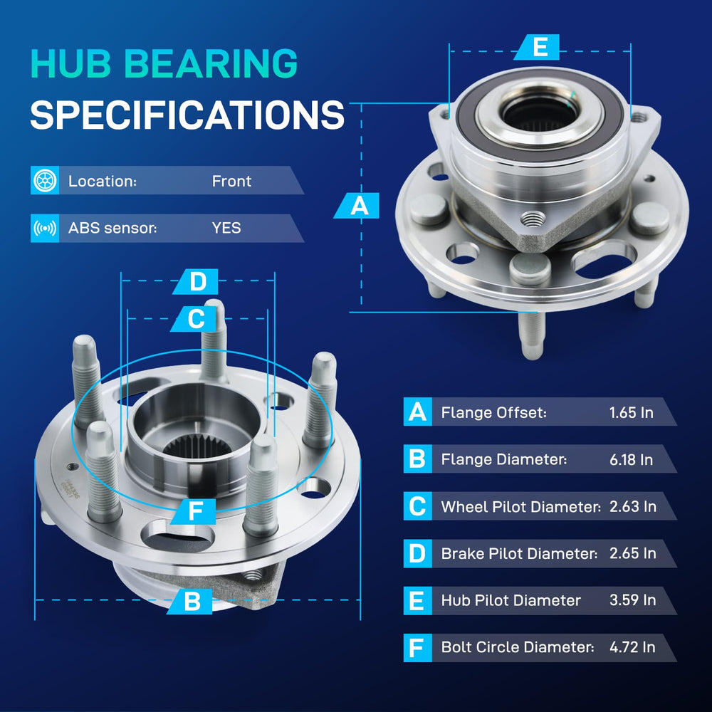 BDELI 513288 wheel hub rear-left, durable bearing for quiet, steady ride.