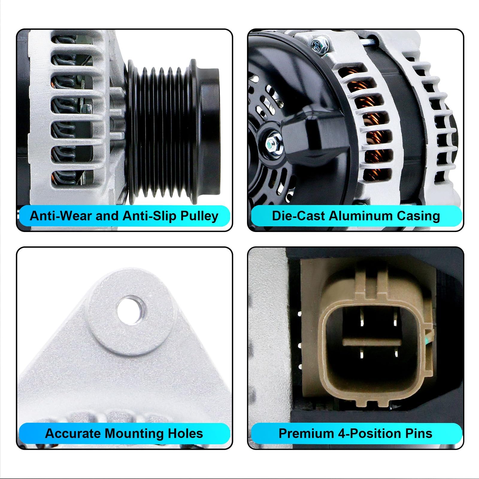 BDeli alternator label with model numbers and compatibility information