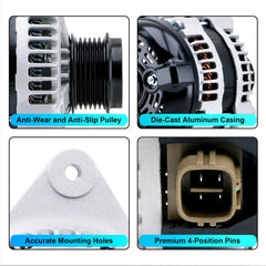 BDeli alternator label with model numbers and compatibility information
