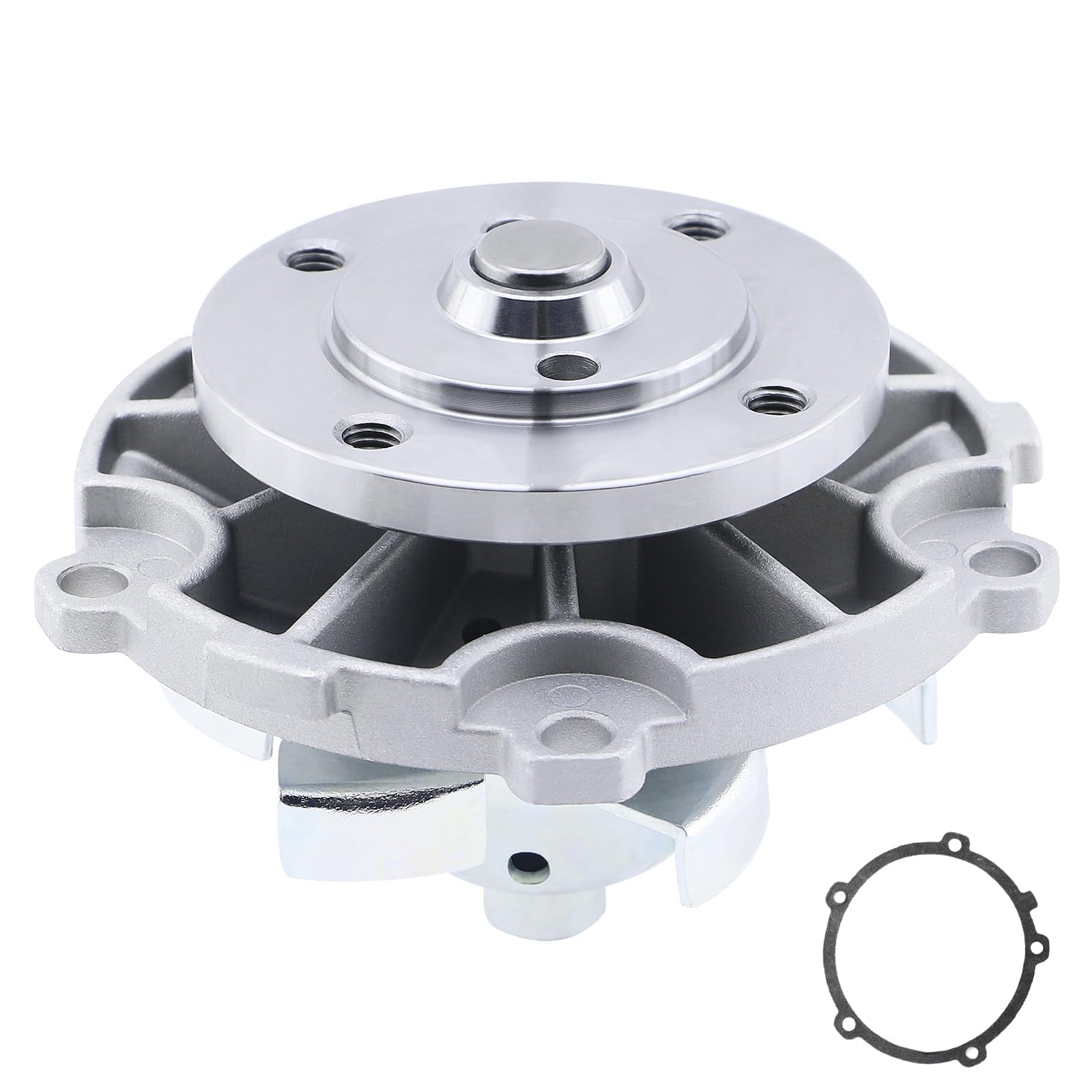 BDELI AW6145 water pump front view with gasket for Chevy Equinox installation