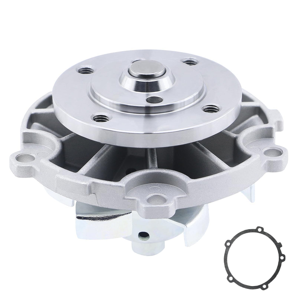 BDELI AW6145 water pump front view with gasket for Chevy Equinox installation