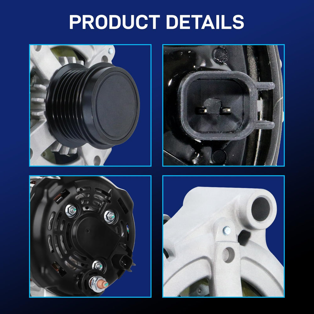 BDeli alternator installed in a vehicle for plug-and-play fit visualization.