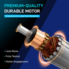 BDELI Ford starter compatibility chart highlights model year range and engine options.