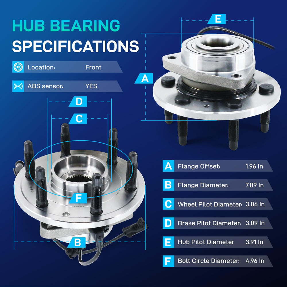 BDeli front right wheel hub assembly 515036 for reliable steering in 4x4 SUVs