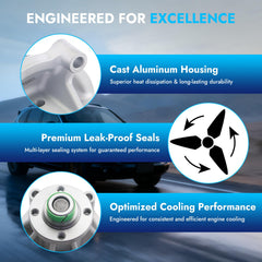 BDeli water pump impeller design optimized for efficient coolant flow.