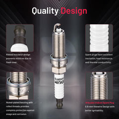 Spark plugs arranged in tray for organized installation.