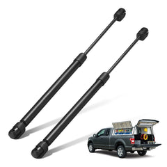 BDFHYK C16-06389 gas lift shock in front view supporting camper shell lid.