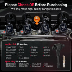 BDFHYK coil pack branding packaging highlights compatibility with Nissan models.