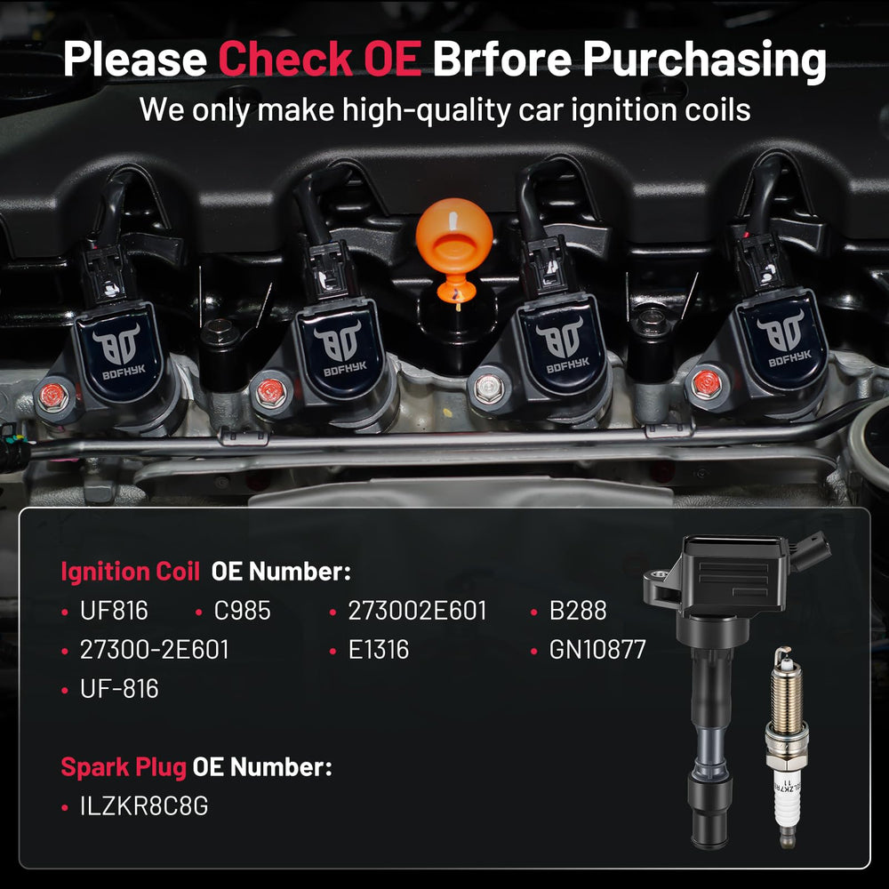 Installed BDFHYK ignition coil and spark plug bundle in engine bay