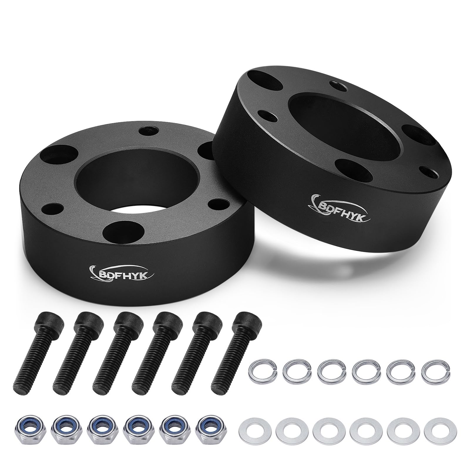 BDFHYK front leveling 3in kit on Silverado enhances stance and tire clearance