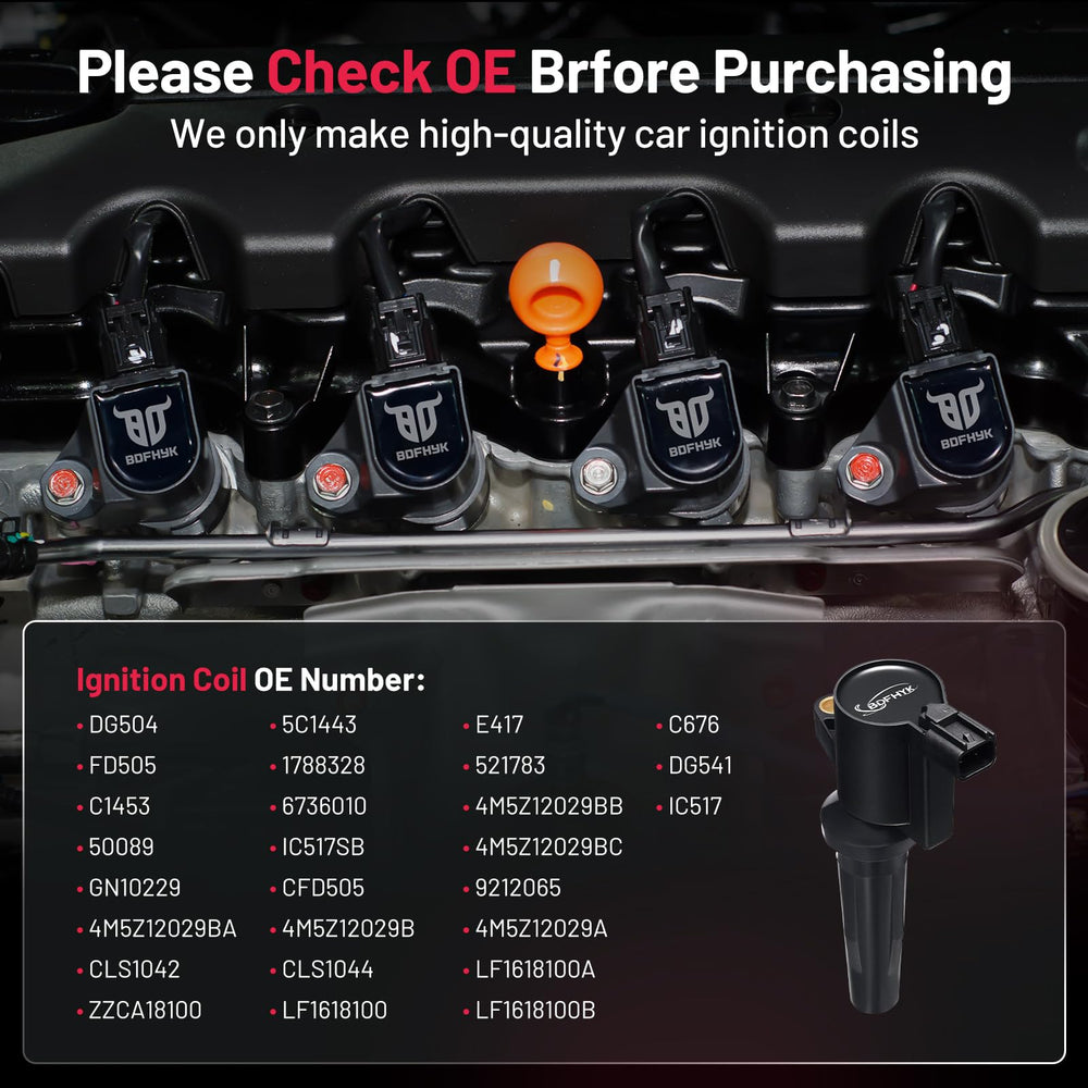 Top view of BDFHYK DG504/FD505 coil pack with original chip compatibility