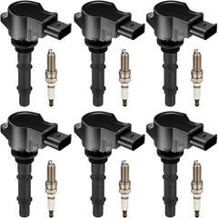 BDFHYK ignition coil pack UF535 close-up showing durable silicon steel construction for long life