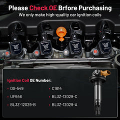 Engine compartment with BDFHYK UF646 coil pack installed for reliable ignition
