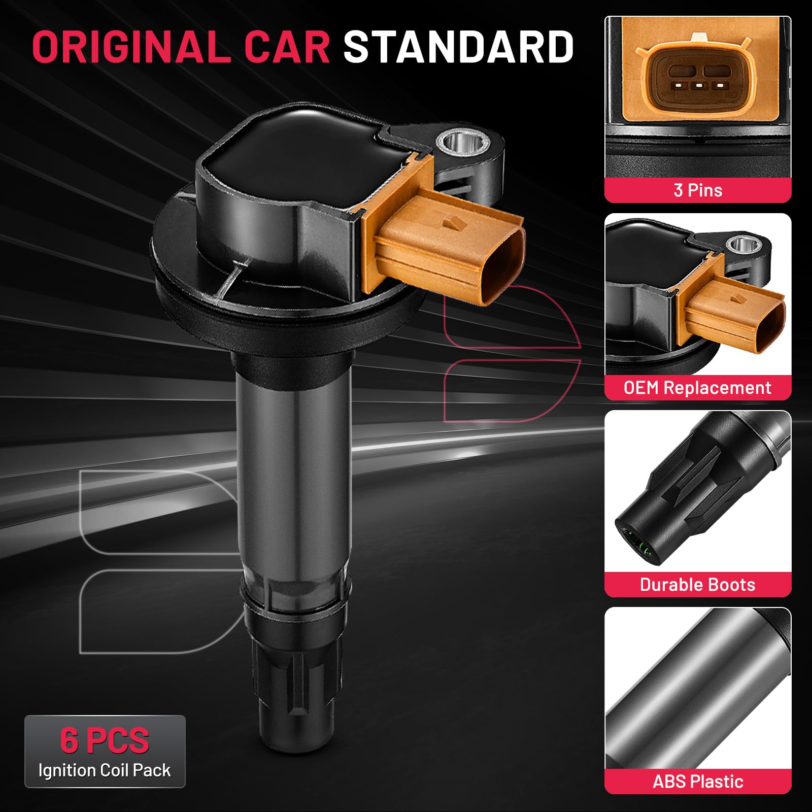 PBT PPO materials on BDFHYK UF646 coil pack for durability