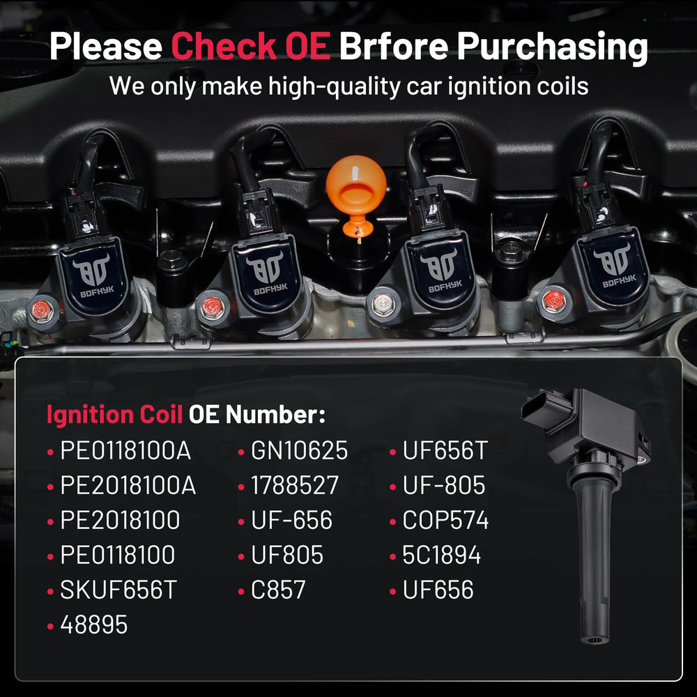 BDFHYK ignition coils installation manual included for simple swap