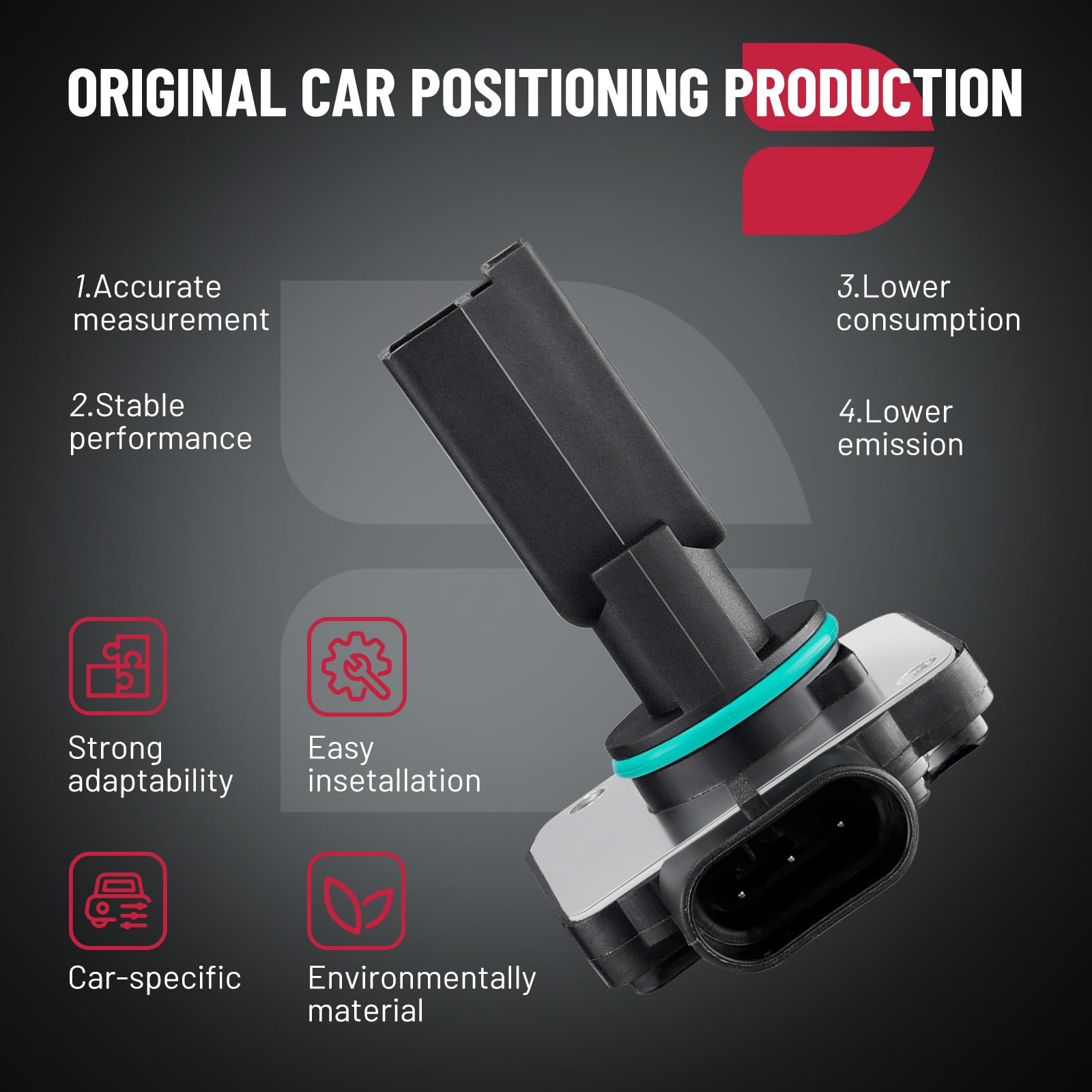 BDFHYK MAF sensor inside engine compartment for reliable performance in varied conditions.