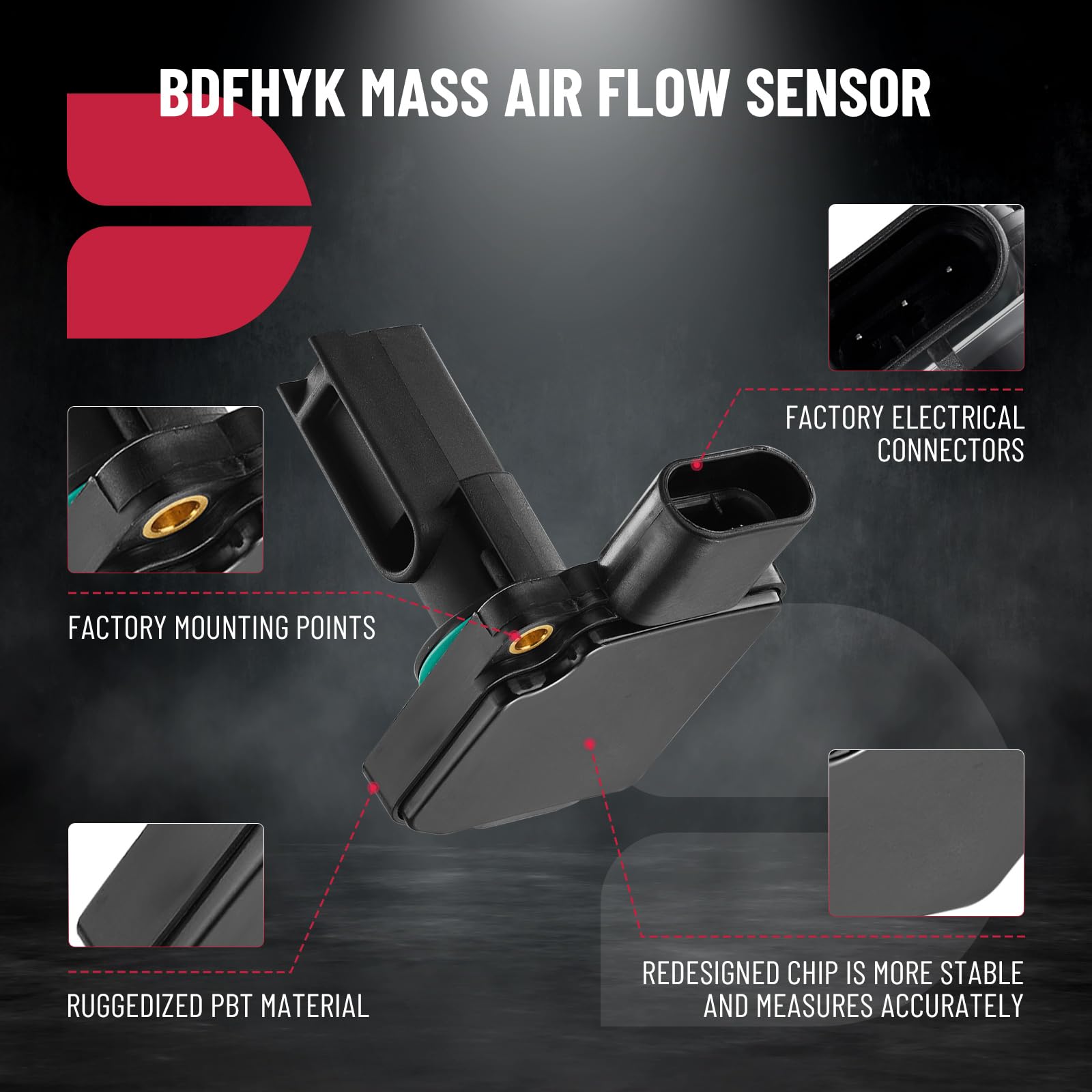 BDFHYK MAF sensor installation step demonstrates easy on-car replacement.