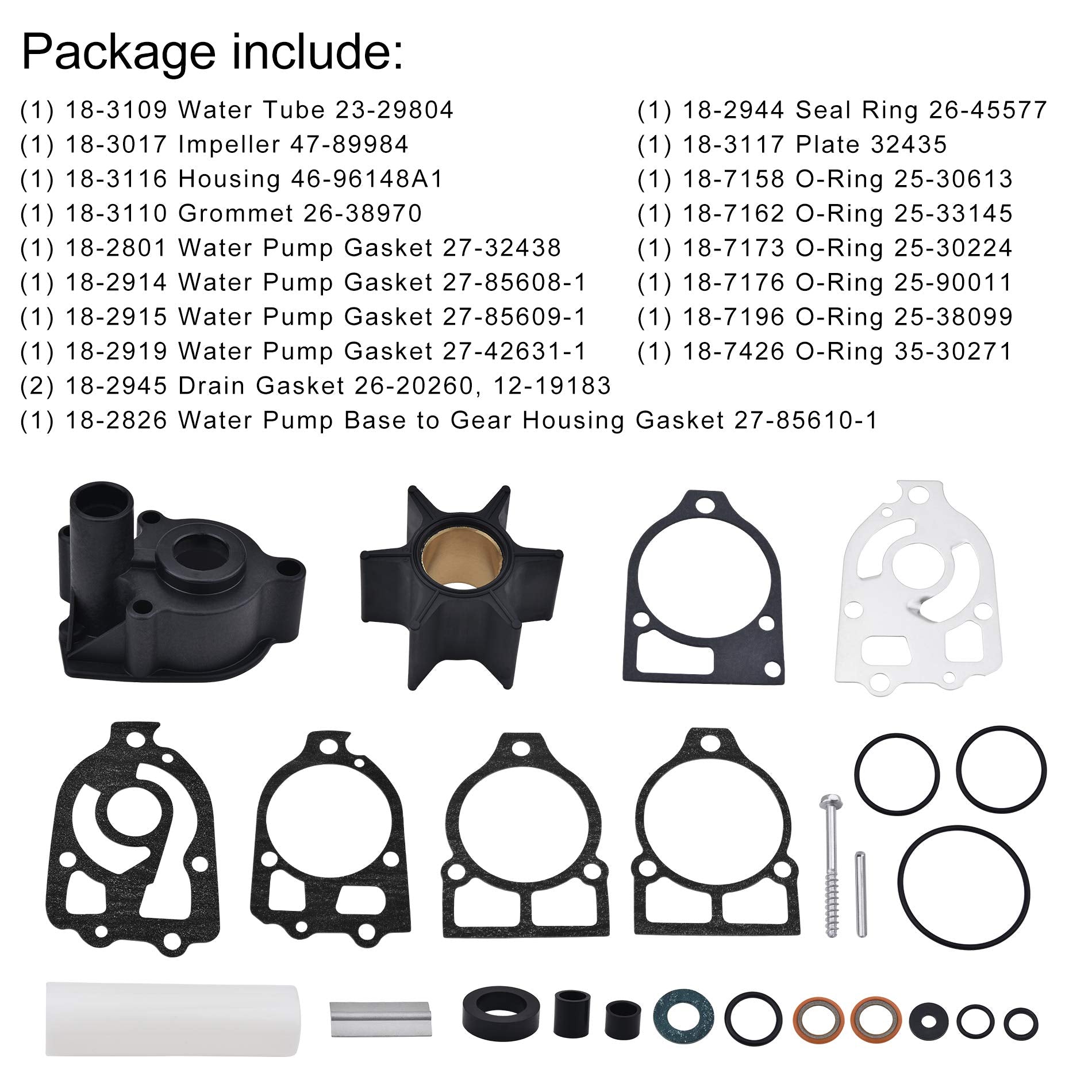 BDFHYK MerCruiser stern drive water-pump kit for consistent cooling