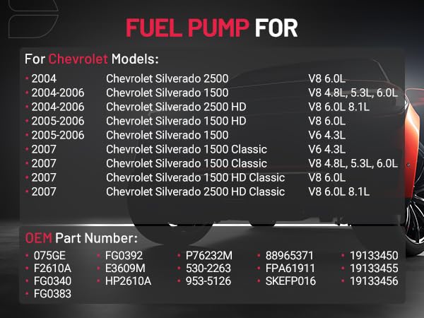 BDFHYK OE-style replacement fits Chevrolet and GMC trucks