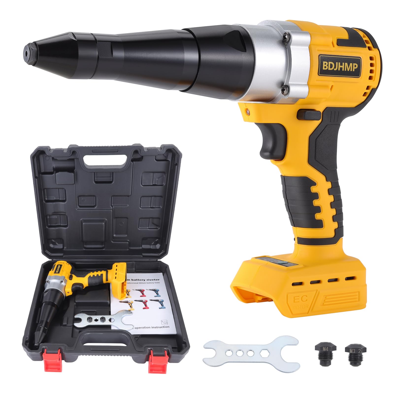 BDJHMP cordless rivet gun without battery for portable on-site use.