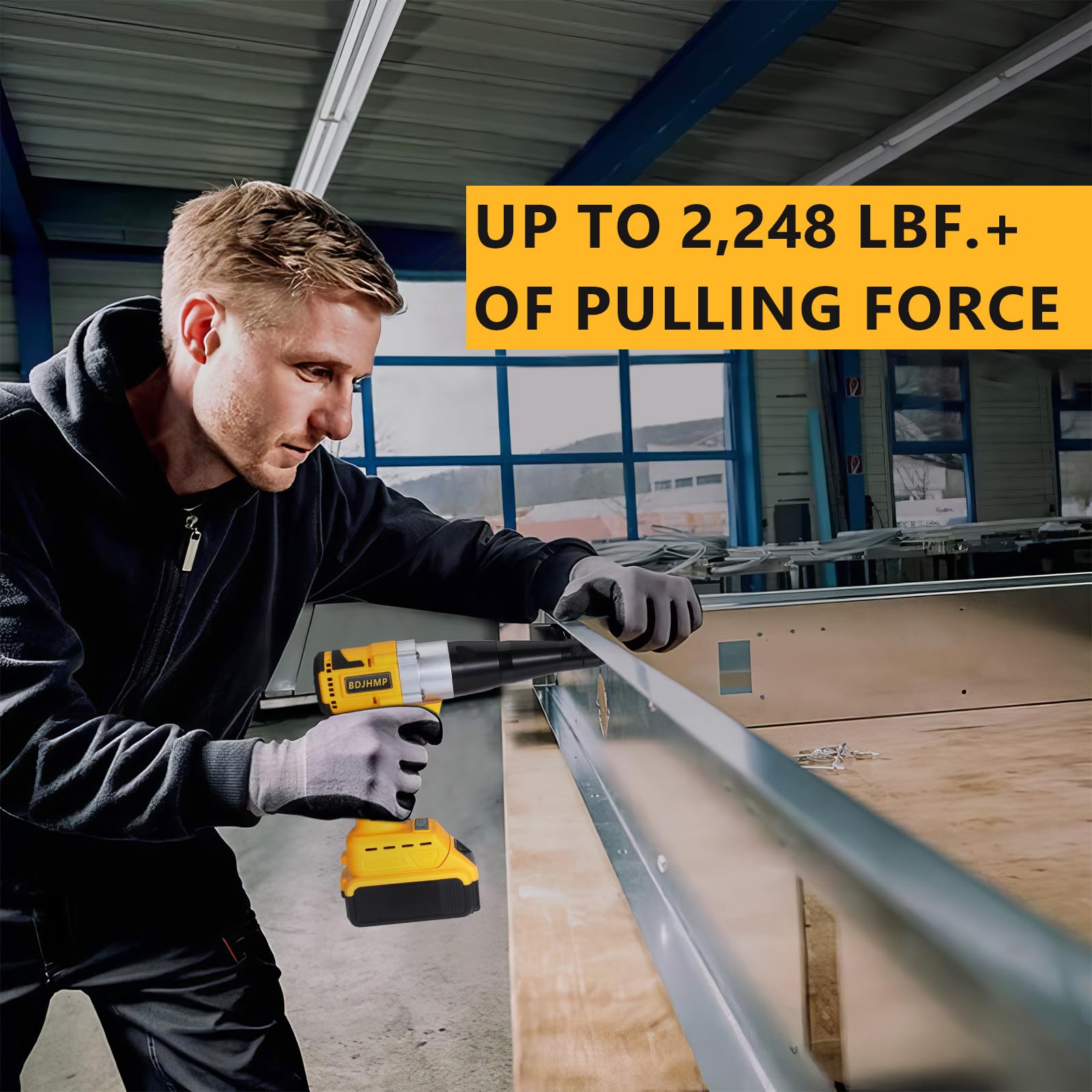 BDJHMP high-torque rivet tool for secure, precise rivet setting.