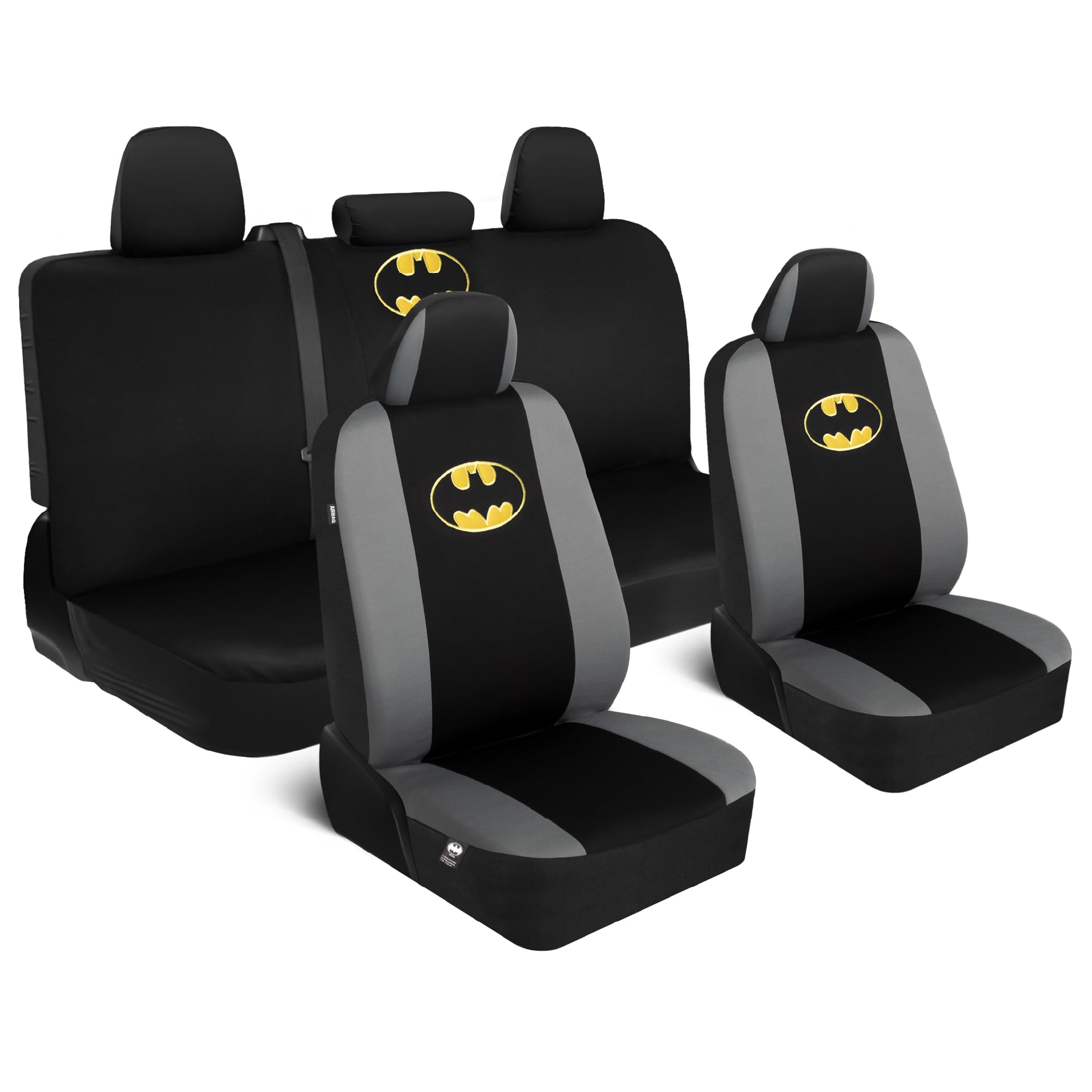 BDK Batman 9pc seat covers front seats with logo for stylish interior protection