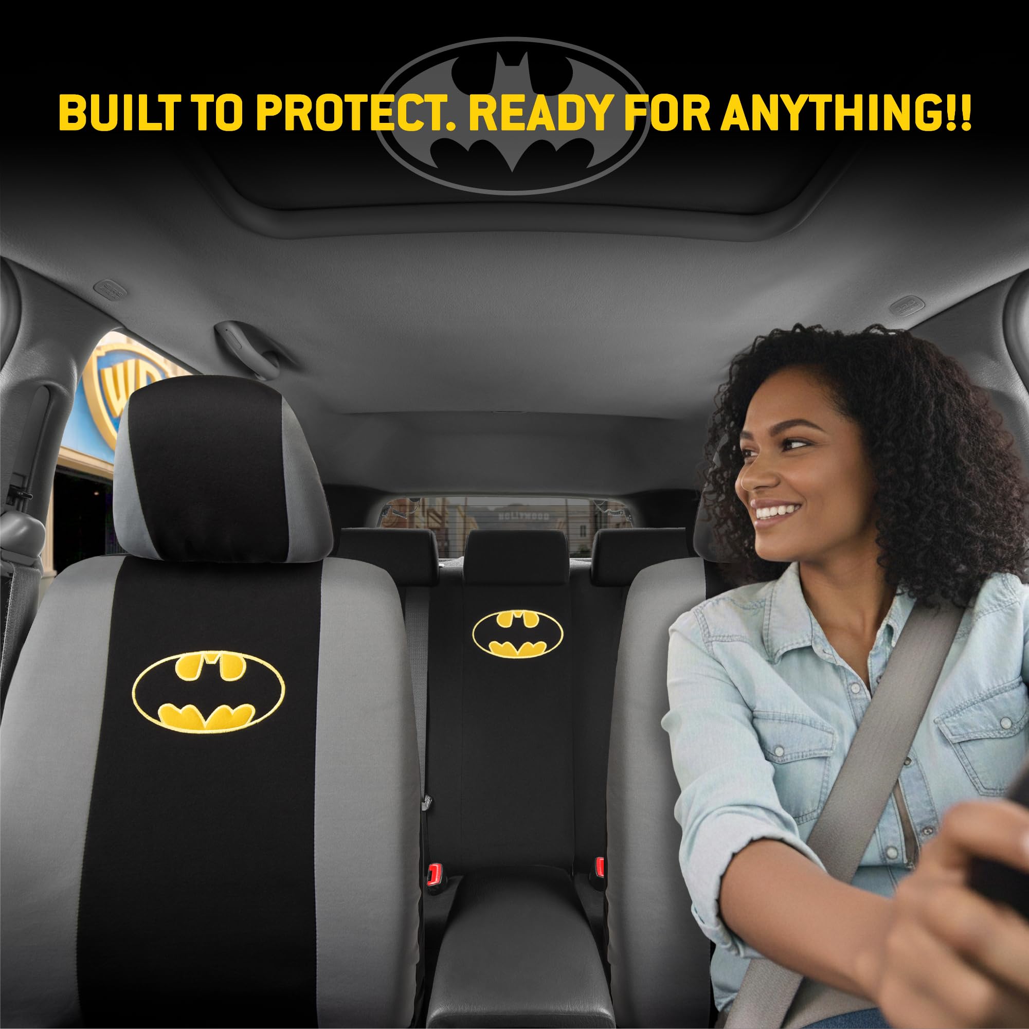 BDK Batman 9pc seat covers rear seat guard against wear and spills