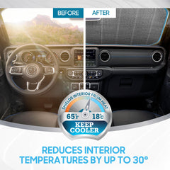 BDK Duck Duck Jeep Sun Shade using durable double bubble material for rugged use
