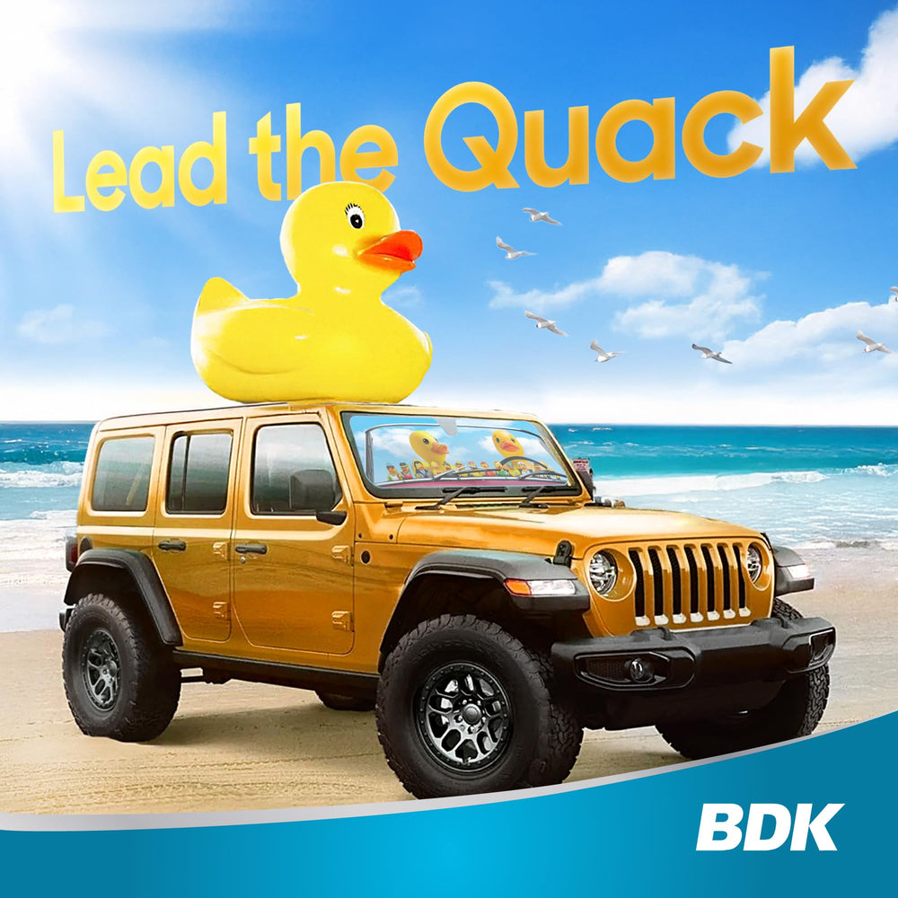 BDK Duck Duck Jeep Sun Shade with UV-blocking material to help keep interior cooler
