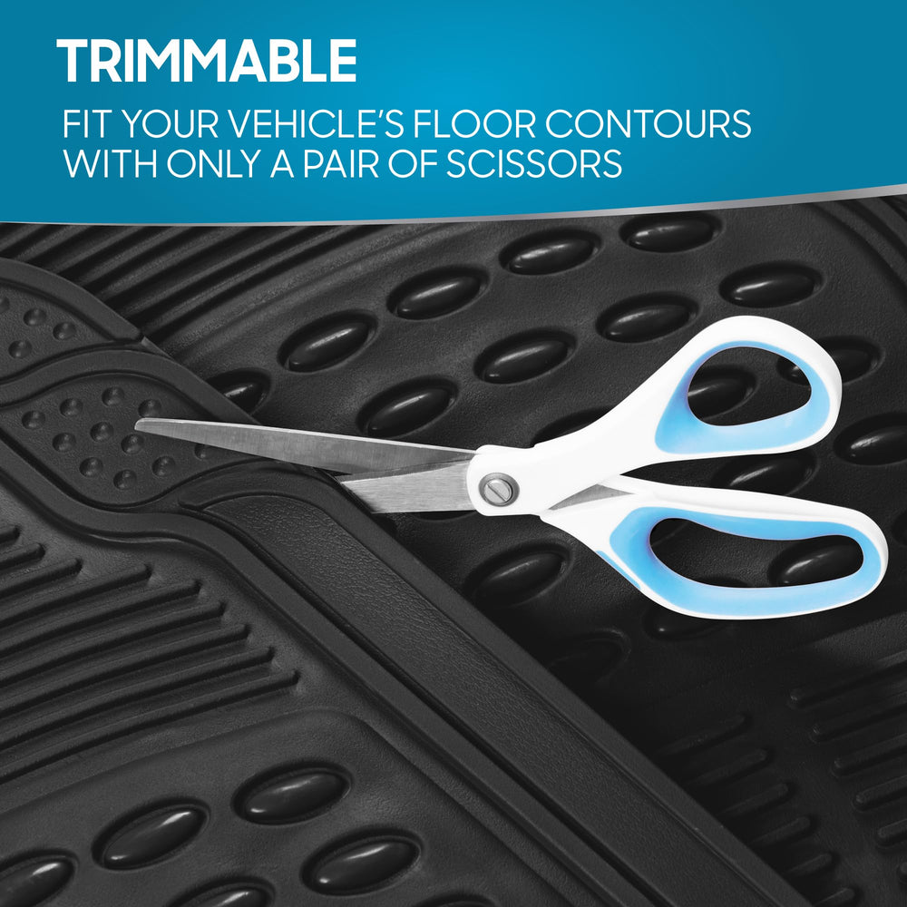 BDK easy-trim front mat enables a custom vehicle fit.