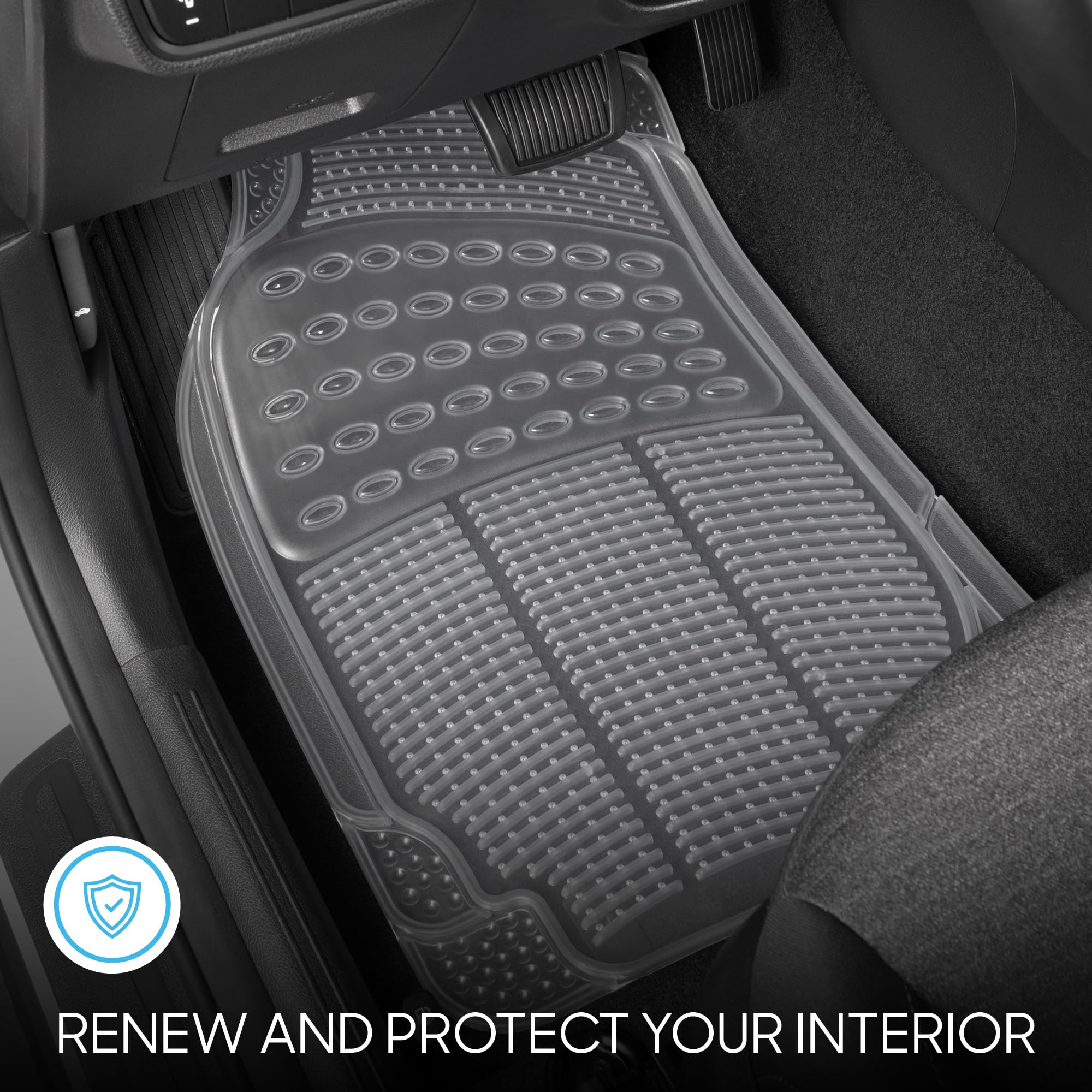 BDK heavy-duty rear mats shield the rear seating area from mud and spills.