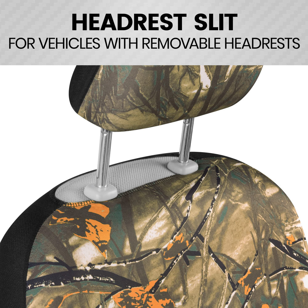 BDK Hunter Camo headrest covers complete the rugged look