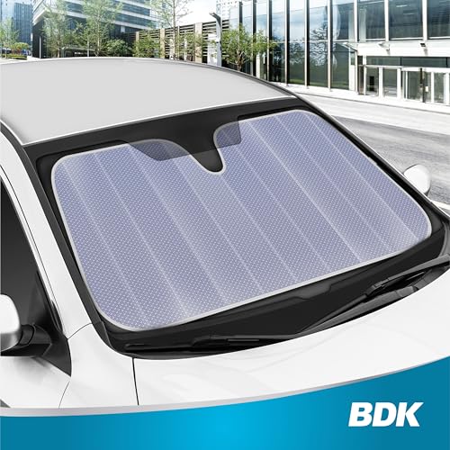 BDK Lavender Shine front window protector offers quick setup for cooler car interiors
