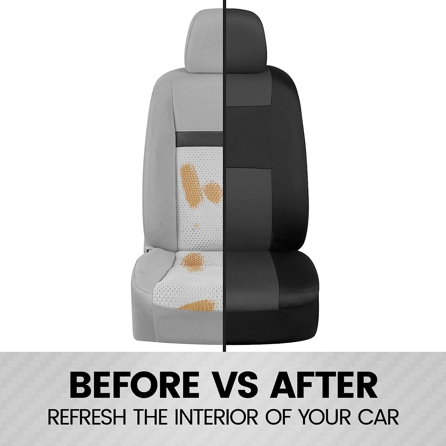 BDK PolyPro front seat cover breathable material keeps you cool on commutes.