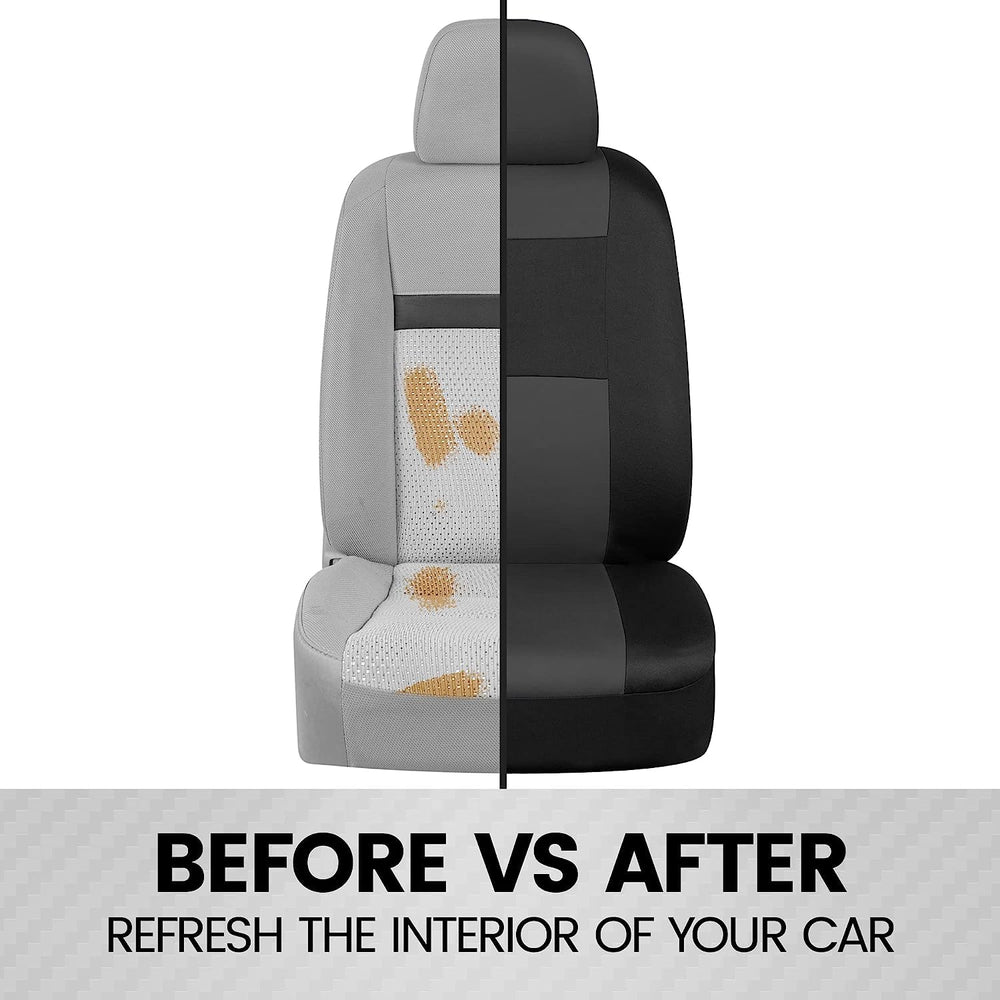 BDK PolyPro front seat cover breathable material keeps you cool on commutes.