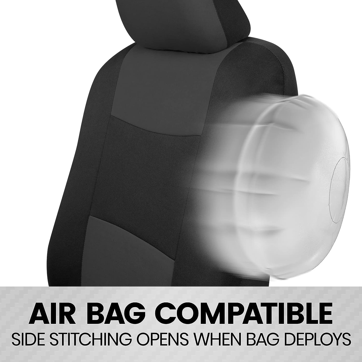 BDK PolyPro front seat cover in a real car demonstrates practical protection.