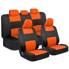 BDK PolyPro front seat covers orange on black offer universal fit and protection