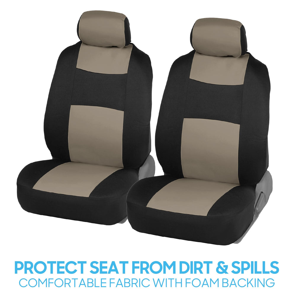 BDK PolyPro headrest covers in light beige refresh interior with quick customization.